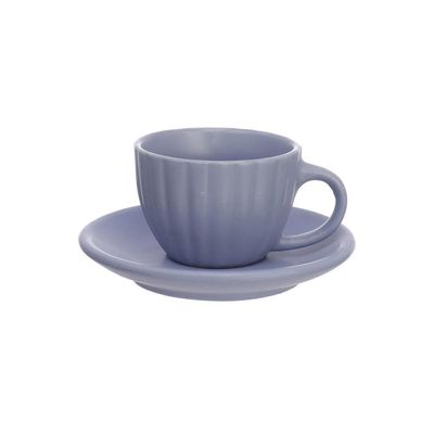Conjunto de Xícaras para Café Hauskraft Bella em Cerâmica 90 ml Azul  6 Peças