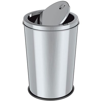 Lixeira Euro Design com Tampa Basculante Inox - 12L