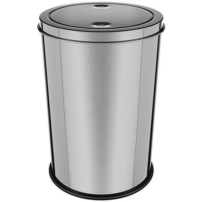 Lixeira Euro Design com Tampa Basculante Inox - 12L
