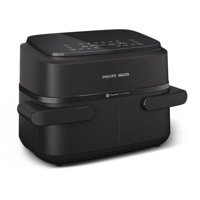 Fritadeira Airfryer Philips Walita Série 1000 NA150 7,1L 1850W Cesto Duplo Preta Preto / 220