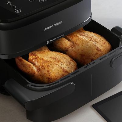 Fritadeira Airfryer Philips Walita Série 1000 NA150 7,1L 1850W Cesto Duplo Preta Preto / 220
