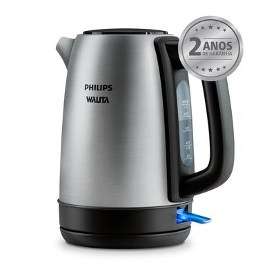 Chaleira Elétrica Philips Walita S3000 HD9350 1,7L Desligamento Automático Filtro Micromesh Inox Inox / 220