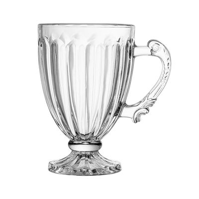 Xícara de Chá Lyor Pé Imperial 200ml Cristal Ecológico Design Clássico Elegante Transparente