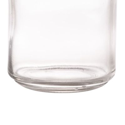 Porta Tempero de Vidro Lyor com Colher de Bambu e Tampa de Rolha  310ml Transparente