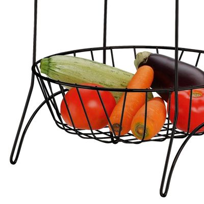 Fruteira Utimil com 3 Cestos  Preta