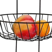 Fruteira Utimil com 3 Cestos  Preta