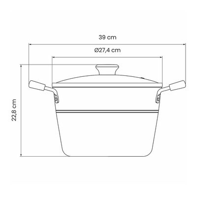 Caldeirão Tramontina Sicília em Alumínio com Revestimento Interno e Externo Antiaderente Starflon Excellent 26cm  Vermelho