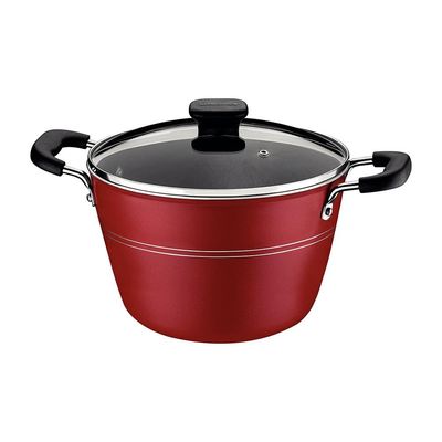 Caldeirão Tramontina Sicília em Alumínio com Revestimento Interno e Externo Antiaderente Starflon Excellent 26cm  Vermelho
