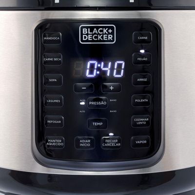 Panela de Pressão Elétrica Black+Decker PP900G Gourmand Gris 5L 900W Inox Inox / 110