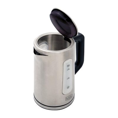 Chaleira Elétrica Black+Decker KEPG Gourmand Gris 1,7L Seletor de Temperatura LED Azul Inox Inox / 110