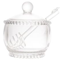 Meleira com Dosador Wolff Pearl em Cristal - 7 x 8 x 10 cm