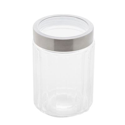 Porta Mantimento de Vidro Lyor Sydney com Tampa de Aço Inox e Acrílico - 1,2 litros