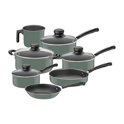 Conjunto de Panelas 7 Peças Tramontina Versalhes AA com Antiaderente Starflon  Verde