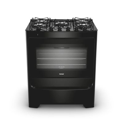 Fogão 5 Bocas Consul CFS5VBE com Mesa de Vidro e Acendimento Automático Preto - Bivolt