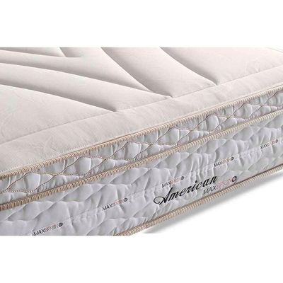 Conjunto Box Solteiro: Colchão Molas Herval Maxspring American + Base CRC Courano White (88x188)