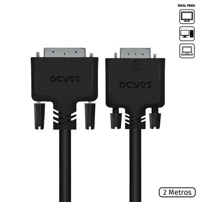 Cabo Dvi-i 24+5 Para Vga 15 Pinos Macho 2 Metros - Pdvm15-2