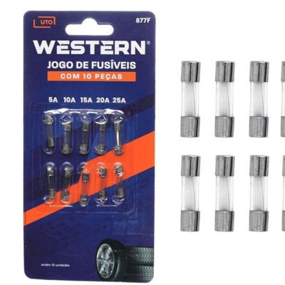 Jogo De Fusiveis Automotivo Western Com 10 Pecas
