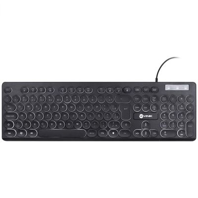 Teclado Chocolate Slim Multimidia Teclas Redondas Led Branco Metros Usb - Tc200