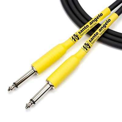 Cabo De Guitarra Samurai 0,30mm Conector P10-p10 10ft 3,05 Metros Preto