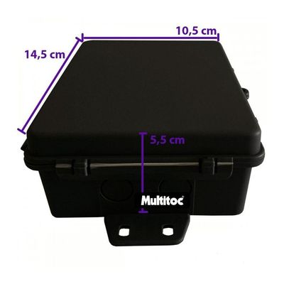 Caixa Hermetica Multitoc Vedada 14,5x10,5x7,0 Completa Preta (7898179382316)