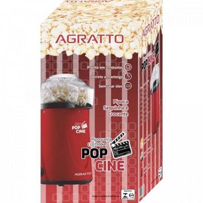 Pipoqueira 110V Pop Cine Vermelha Agratto