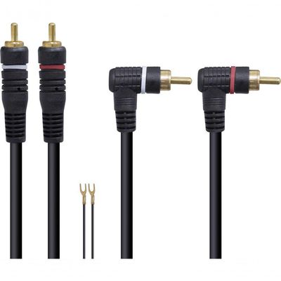 Cabo 2 Rca X 2 Rca 90o Uso Audio Profissional 5 Metros - L22m
