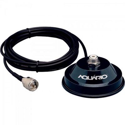 Suporte Magnético Para Antena Movel Aquário M-700k Base Magnética Com Cabo Rg058 De 4 Metros