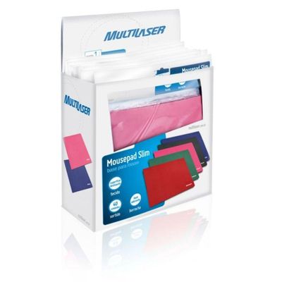 Mouse Pad Caixa Com 40un Ac066 - Preto, Azul, Verde, Rosa E Vermelho