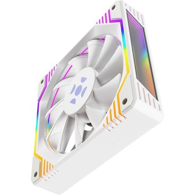 Kit Cooler Fan Argb Fortrek Frosty Branco Com Controladora-controle