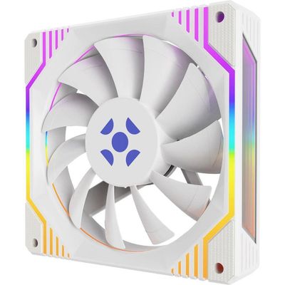 Kit Cooler Fan Argb Fortrek Frosty Branco Com Controladora-controle