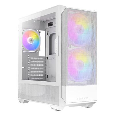 Gabinete Gamer Antec Nx416l Lateral Vidro Temperado Atx-m-atx-itx 2 Fans 120mm Argb Branco - 0-76