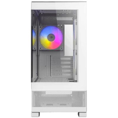 Gabinete Gamer Antec Cx500m Rgb White Lateral De Vidro Temp 4mm Micro-atx-itx Com 3 Fans Rgb 12