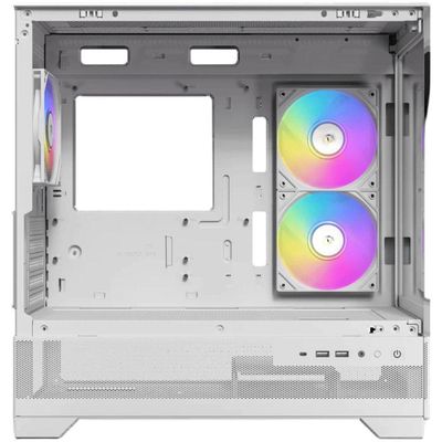 Gabinete Gamer Antec Cx500m Rgb White Lateral De Vidro Temp 4mm Micro-atx-itx Com 3 Fans Rgb 12