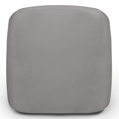 Poltrona Giratória Orgânica Para Sala Living Heidy F04 Veludo Cinza - Lyam Decor