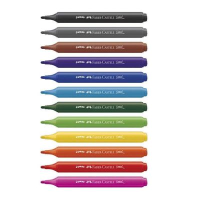 Canetinha Hidrográfica Jumbo Triangular 150212j 12 Cores - Faber Castell