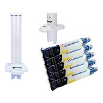 Dispenser Poupa Copo + 500 Copos Descartáveis 180ml Cristal