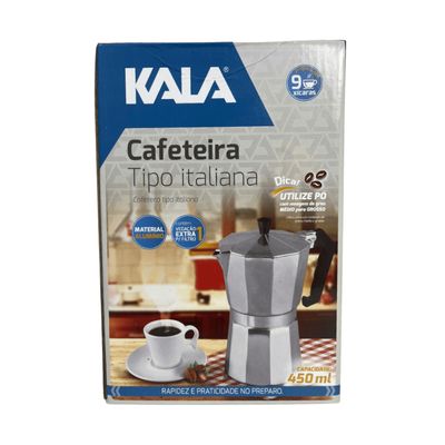 Cafeteira Italiana Alumínio 9 Xícaras Moka 450ml Kala