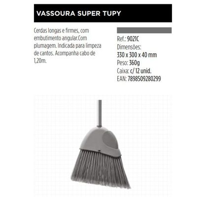 Vassoura Tupy Varre Canto Sem Cabo 30cm Bettanin Superpro