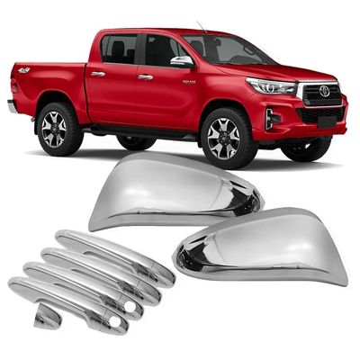 Aplique Capa Cromada Retrovisor Maçanetas Toyota Hilux 2018