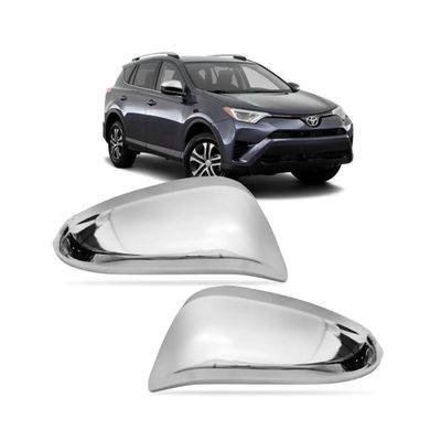 Jogo Aplique Capa Cromada Retrovisor Nova Toyota RAV4 2021