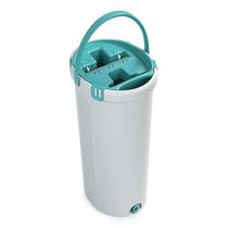 Mop Lava e Seca FlashLimp Fit com Balde 2,5L e Refil  Cinza/ Verde Esmeralda