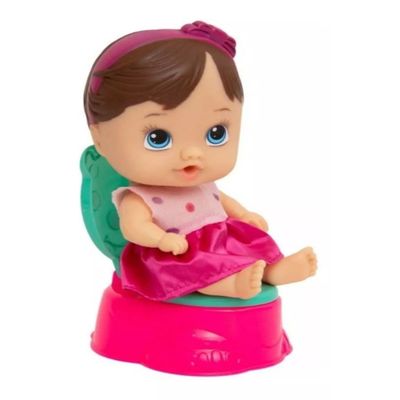 Boneca Little Dolls Faz Xixi Morena 8002 - Diver Toys