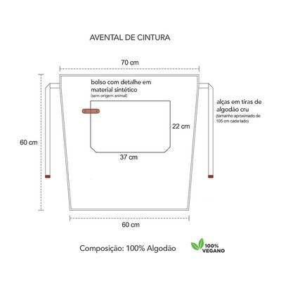 Avental Cintura e Bandana Roxo Açai Sorveteria Doceria Bar