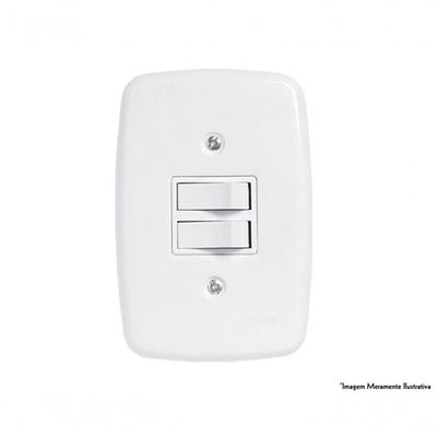Interruptor Ideale Br 2 Simples C/Pl 3202 C/12Pcs