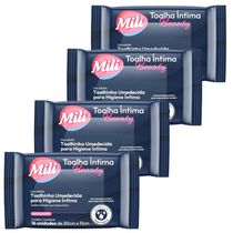 Toalha Íntima Beauty - Toalhinha Umedecida p/ Higiene Íntima -  4 pacotes com16 unidades (total: 64 toalhinhas)