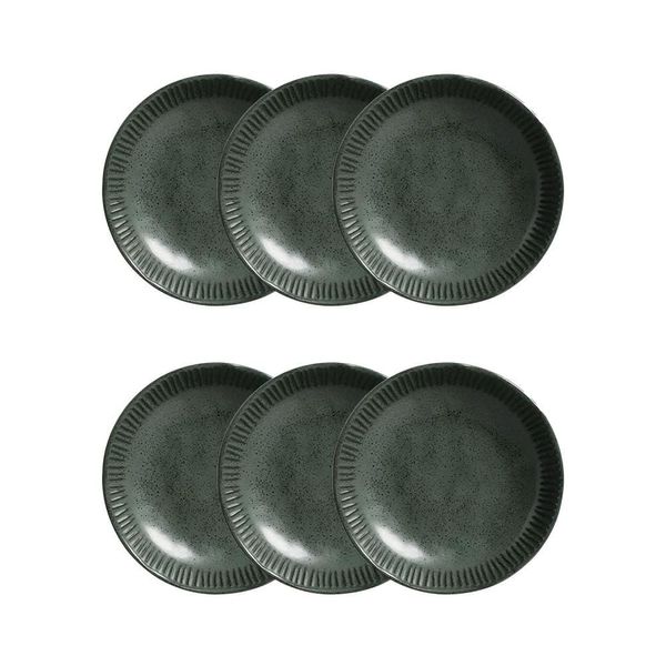 Conjunto de Pratos Fundos Porto Brasil Linhas Greenery Verde 830ml - 6 Peças