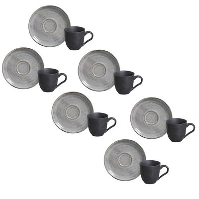 Conjunto de Xícaras de Café com Pires Porto Brasil Bio Dust 120ml - 6 Peças