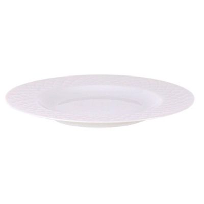Prato Branco de Sobremesa em Porcelana 21cm Tramontina Ingrid Avulso Mesa Posta
