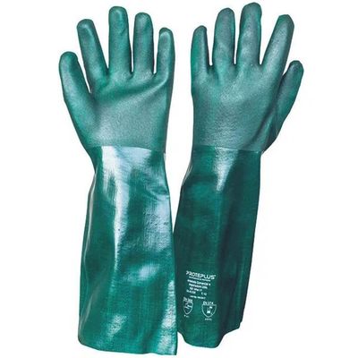 Luva De Pvc Com Forro De Algodão 45 Cm - Proteplus Luva De Pvc Com Forro De Algodão 45cm - Proteplus
