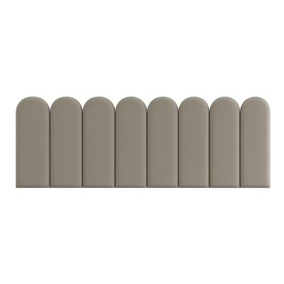 Cabeceira Queen Size Design Nuvem 45x20cm 8 Placas Em Suede Terracota